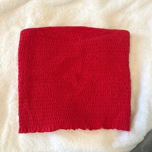 Red strapless crop Top!!!